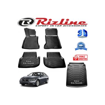 Rizline BMW 5 Serisi F10 2013 Sonrası Bej 3D Paspas Bagaj Havuzu