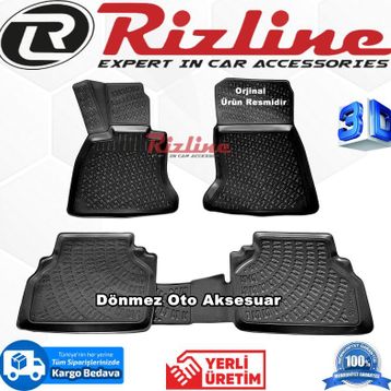 Rizline Bmw E60 5 Serisi 2005 2012 Siyah 3D Havuzlu Paspas