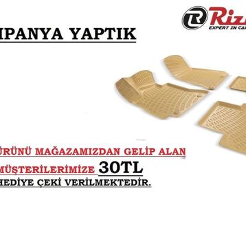 Rizline Bmw E90 2006-12 Bej 3d Havuzlu Paspas