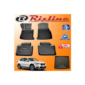 Rizline Bmw X1 Siyah 3D Havuzlu Paspas