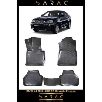 Rizline BMW X4 2018 Model Eski Kasa 3D Havuzlu Paspas