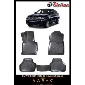 Rizline BMW X4 2018 Model Eski Kasa 3D Havuzlu Paspas