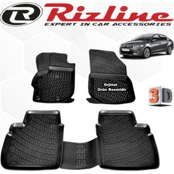 Rizline Citroen C-Elysee 2012+ 3D Havuzlu Paspas