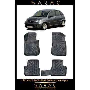 Rizline Citroen C3 2008 Model 3D Havuzlu Paspas