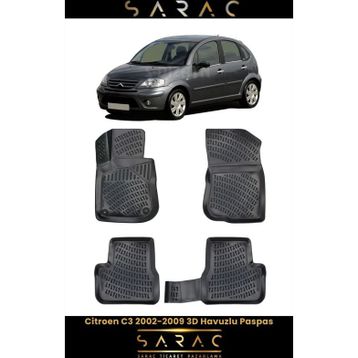 Rizline Citroen C3 2008 Model 3D Havuzlu Paspas