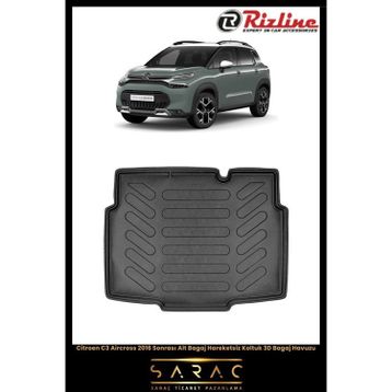 Rizline Citroen C3 Aircross Bagaj Hareketsiz Koltuk 2016 Sonrası 3D Alt Bagaj Havuzu