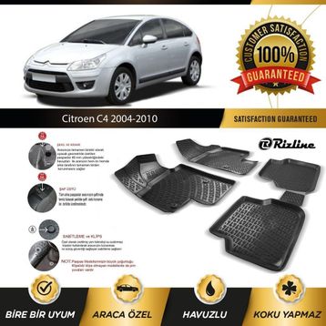 Rizline Citroen C4 2004-2010 3D Havuzlu Paspas