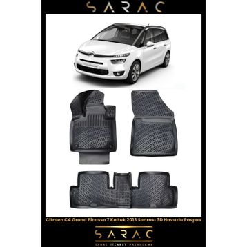 Rizline Citroen C4 Grand Picasso 7 Koltuk 2013 Sonrası 3D Havuzlu Paspas