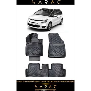 Rizline Citroen C4 Grand Picasso 7 Koltuk 2014 Model 3D Havuzlu Paspas