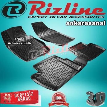 Rizline Citroen C4 Hb 2011 2017siyah 3D Havuzlu Paspas