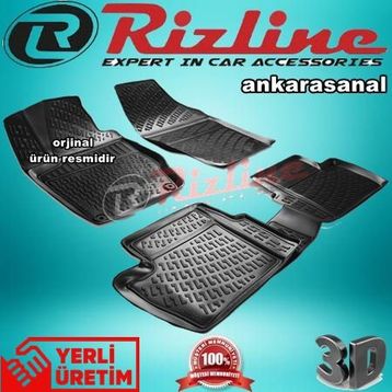 Rizline Citroen C4 Hb 2011 2017siyah 3D Havuzlu Paspas