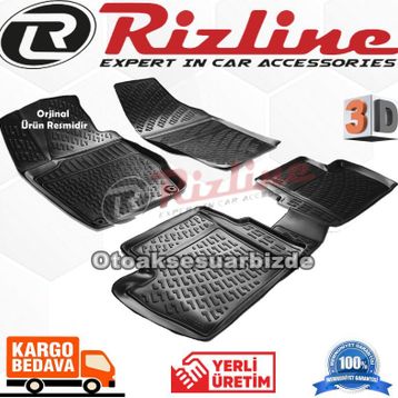 Rizline Citroen C4 Hb 2011 2017siyah 3D Havuzlu Paspas