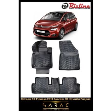 Rizline Citroen C4 Picasso 2017 Model 3D Havuzlu Paspas