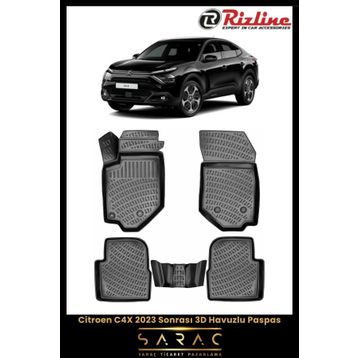 Rizline Citroen C4X 2024 Model 3D Havuzlu Paspas