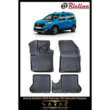 Rizline Dacia Dokker 2013 Model 3D Havuzlu Paspas