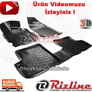 Rizline Dacia Duster 4x2 2018 Sonrası 3D Havuzlu Paspas