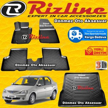 Rizline Dacia Logan 2004-2012 3D Paspas Bagaj Havuzu