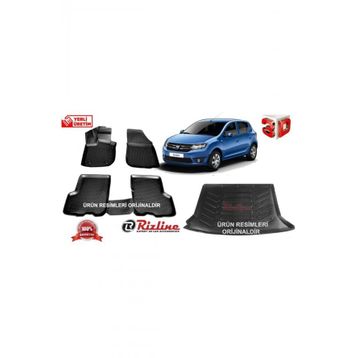Rizline Dacia Sandero 2008 - 2012 Arası Uyumlu 3D Paspas + Bagaj Havuzu Set
