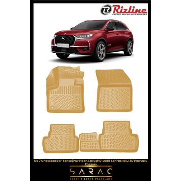 Rizline DS 7 Crossback E-Tense 2018 Sonrası 3D Havuzlu Paspas