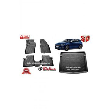 Rizline Fiat Egea HB 2016 - 2020 Arası 3D Paspas + Bagaj Havuzu Set