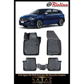 Rizline Fiat Egea HB 2016 Model 3D Havuzlu Paspas