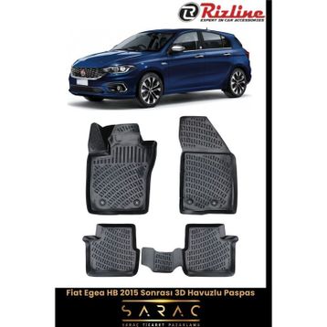 Rizline Fiat Egea HB 2016 Model 3D Havuzlu Paspas