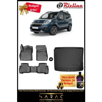 Rizline Fiat Fiorino Dizel 2020 Sonrası 3D Havuzlu Paspas