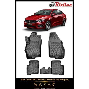 Rizline Fiat Linea 2024 Model 3D Havuzlu Paspas
