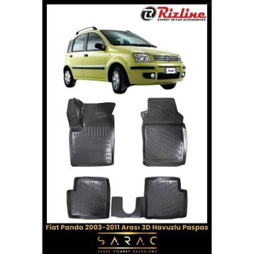 Rizline Fiat Panda 2011 Model Eski Kasa 3D Havuzlu Paspas