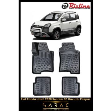 Rizline Fiat Panda Hibrit 2020 Sonrası 3D Havuzlu Paspas