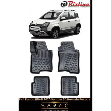 Rizline Fiat Panda Hibrit 2023 Model 3D Havuzlu Paspas