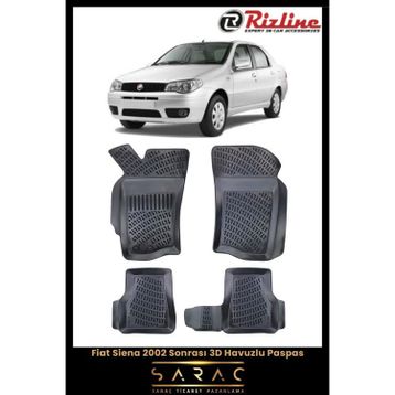 Rizline Fiat Siena 2015 Model 3D Havuzlu Paspas