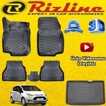 Rizline Ford C-max Siyah 2011-2019 3d Bagaj Havuzu