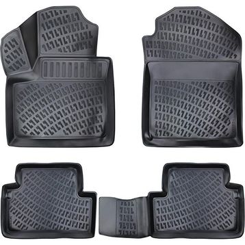 Rizline Ford Connect 2002 2013 Panelvan 2 Parça Siyah 3D Havuzlu Paspas