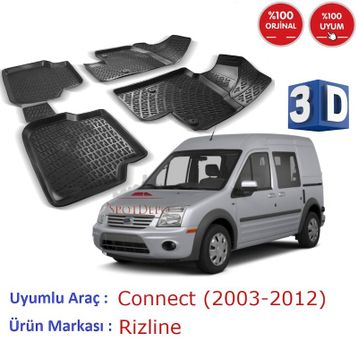 Rizline Ford Connect 2003-2012 3D Havuzlu Paspas