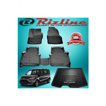 Rizline Ford Connect 2014 2019siyah 3D Havuzlu Paspas