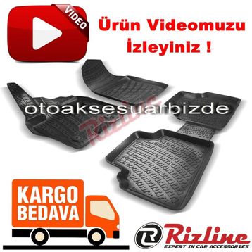 Rizline Ford Courier 2014 2019 Siyah 3D Havuzlu Paspas