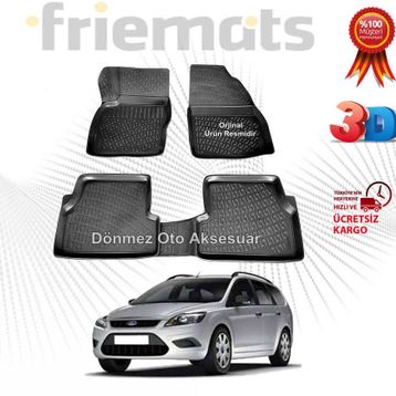 Rizline Ford Focus 2 Stw 2005-2011siyah 3D Havuzlu Paspas