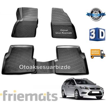 Rizline Ford Focus 2 Stw 2005-2011siyah 3D Havuzlu Paspas