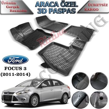 Rizline Ford Focus 2011-2014 3D Havuzlu Paspas