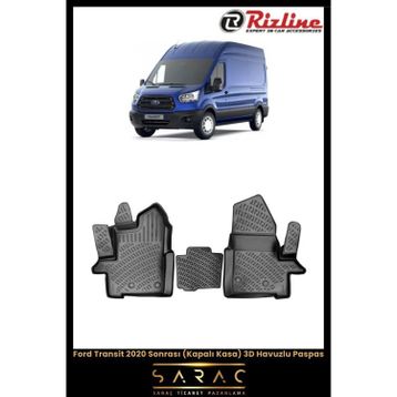 Rizline Ford Transit Kapalı Kasa 2020 Sonrası 3D Havuzlu Paspas