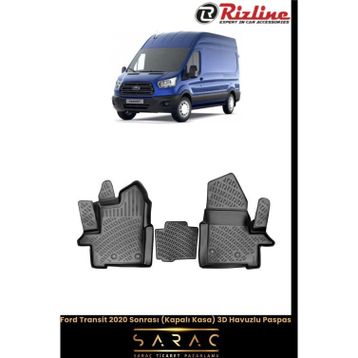 Rizline Ford Transit Kapalı Kasa 2020 Sonrası 3D Havuzlu Paspas