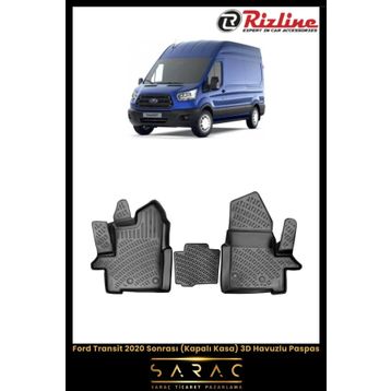 Rizline Ford Transit Kapalı Kasa 2020 Sonrası 3D Havuzlu Paspas