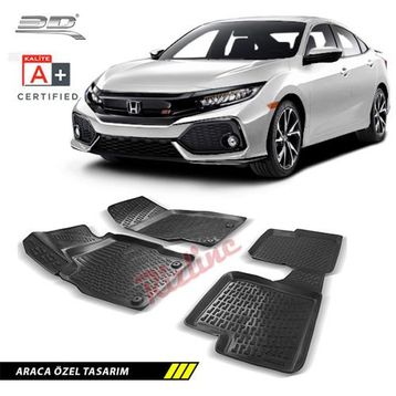 Rizline Honda Civic 2006-2012 3D Havuzlu Paspas