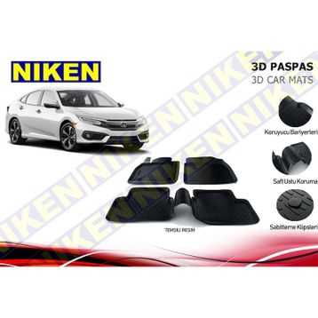 Rizline Honda Civic Fk7 2016 3d Havuzlu Paspas