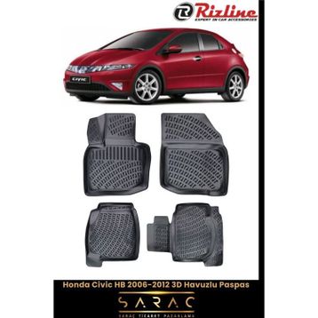 Rizline Honda Civic HB 2008 Model 3D Havuzlu Paspas