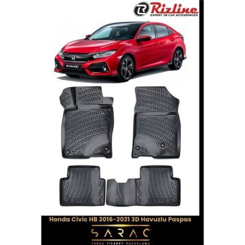 Rizline Honda Civic HB 2017 Model 3D Havuzlu Paspas