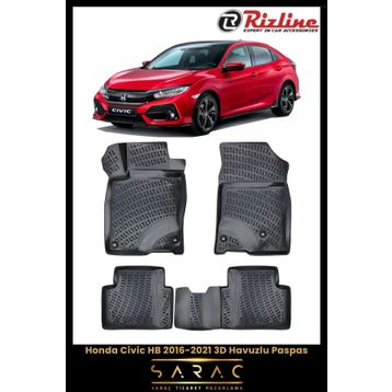 Rizline Honda Civic HB 2017 Model 3D Havuzlu Paspas