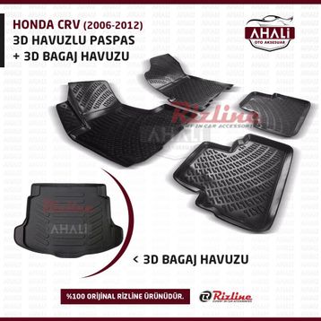 Rizline Honda Crv 2006-2012 3D Havuzlu Paspas