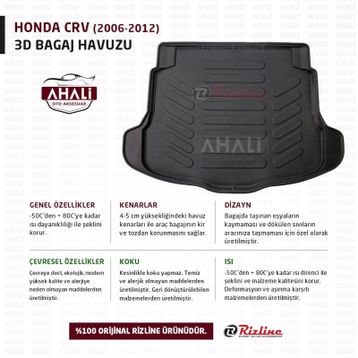Rizline Honda CRV 2007-2012 3D Bagaj Havuzu